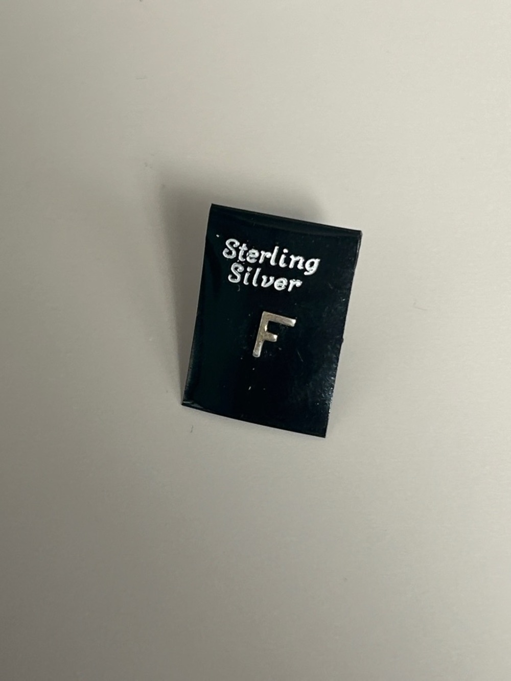 Sterling Silver 'F' Initial Earring